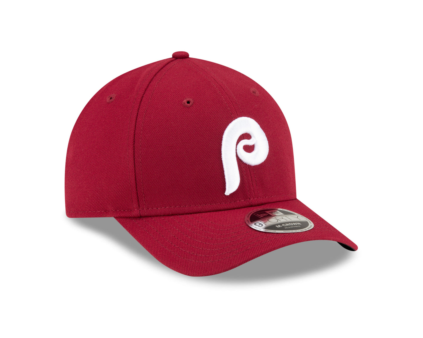Philadelphia Phillies Crimson Alternate New Era Player Replica M-Crown 9FORTY Adjustable Hat Official Team Hat Sports Fan Cap Official NFL Team Hat Football Fan Cap