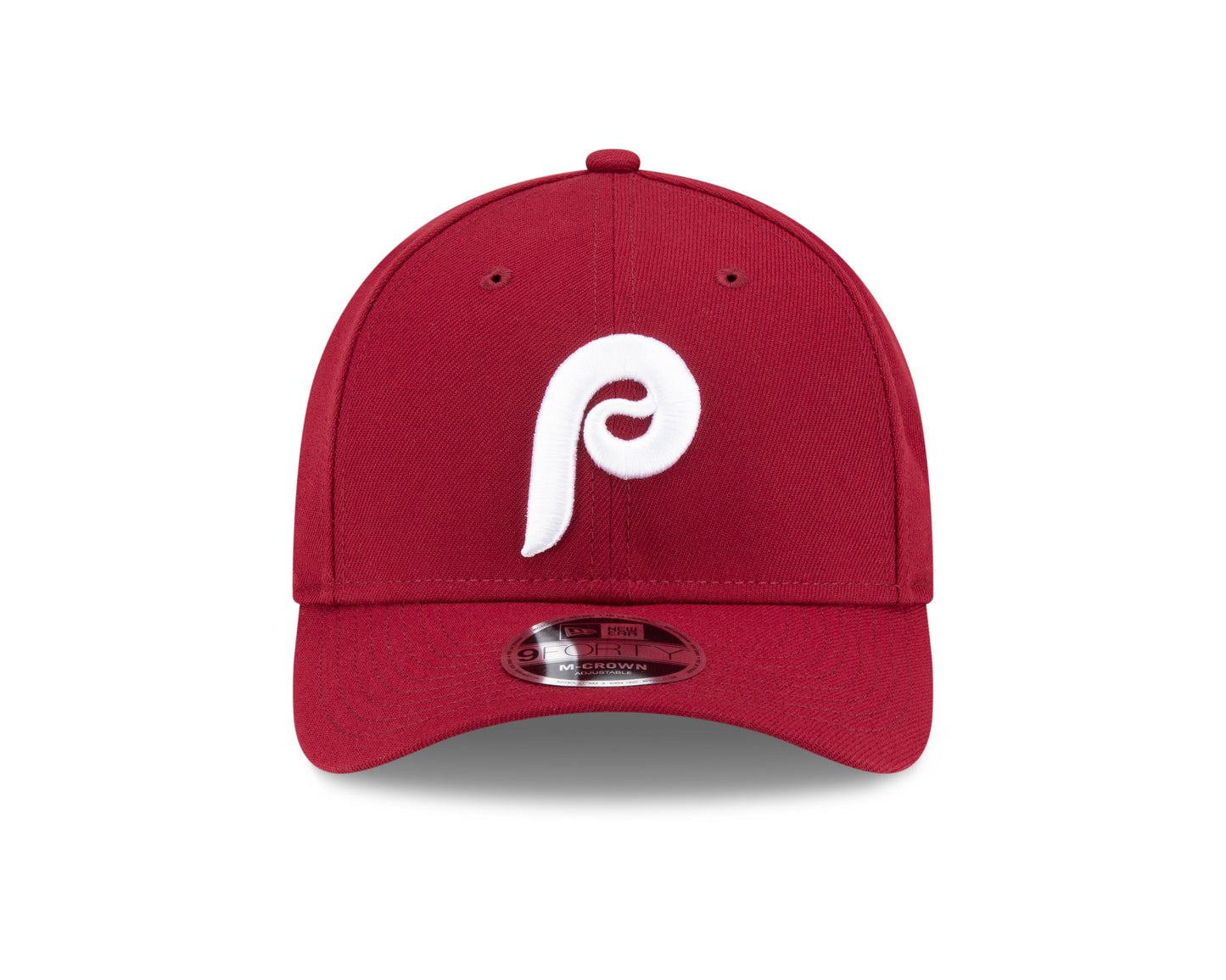Philadelphia Phillies Crimson Alternate New Era Player Replica M-Crown 9FORTY Adjustable Hat Official Team Hat Sports Fan Cap Official NFL Team Hat Football Fan Cap