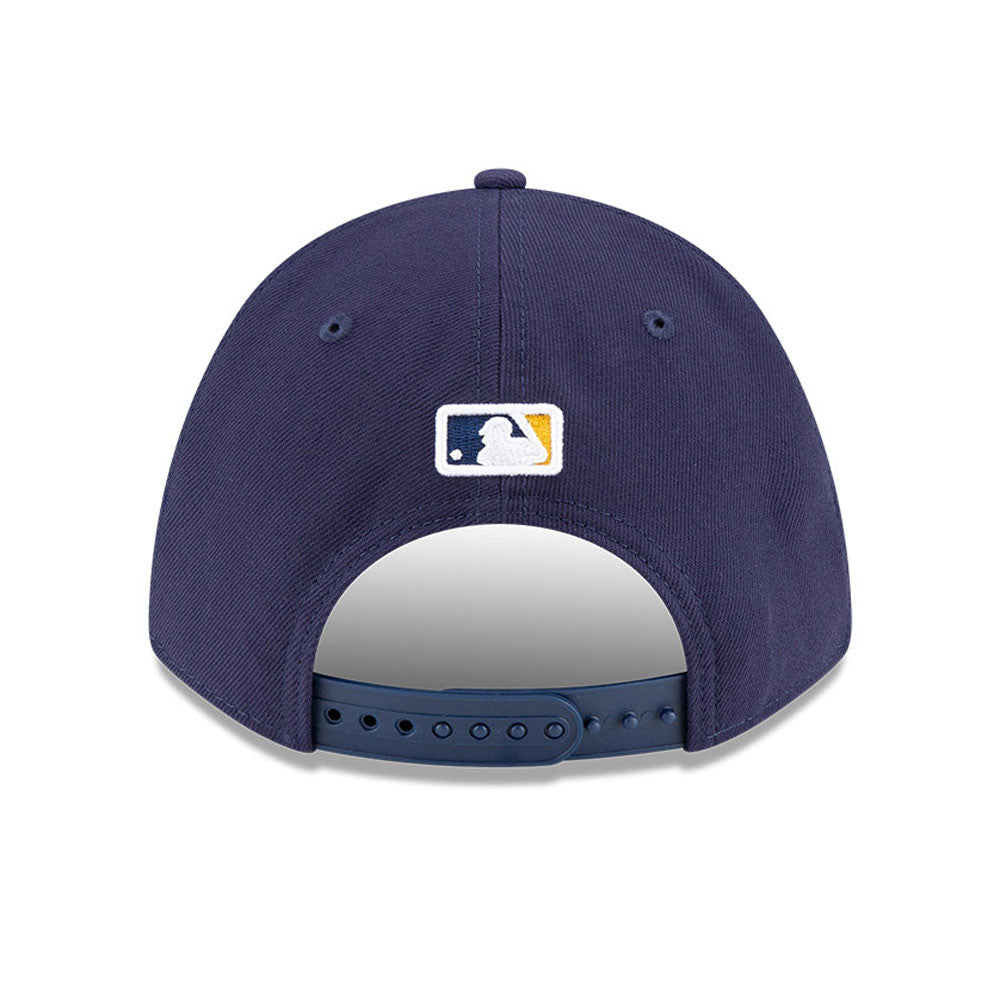 Milwaukee Brewers Navy Blue New Era Player Replica M-Crown 9FORTY Adjustable Hat Official Team Hat Sports Fan Cap Official NFL Team Hat Football Fan Cap
