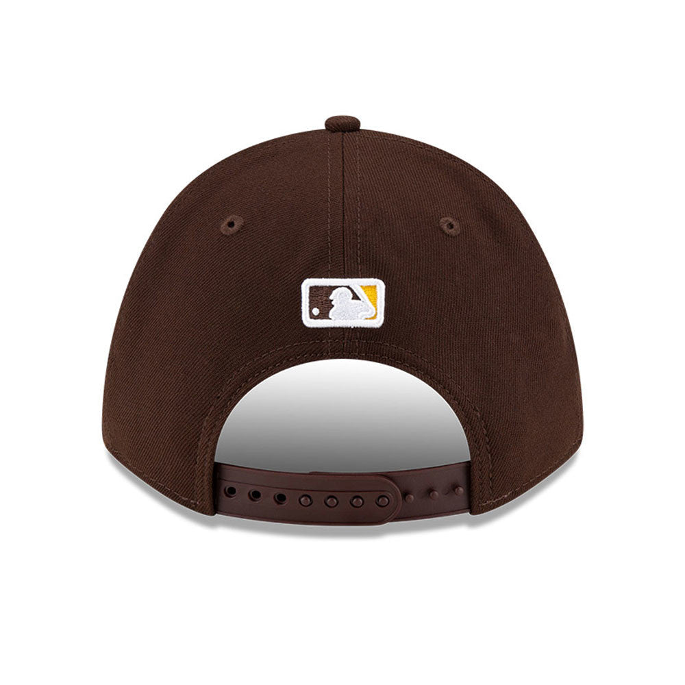 San Diego Padres Brown New Era Player Replica M-Crown 9FORTY Adjustable Hat Official Team Hat Sports Fan Cap Official NFL Team Hat Football Fan Cap
