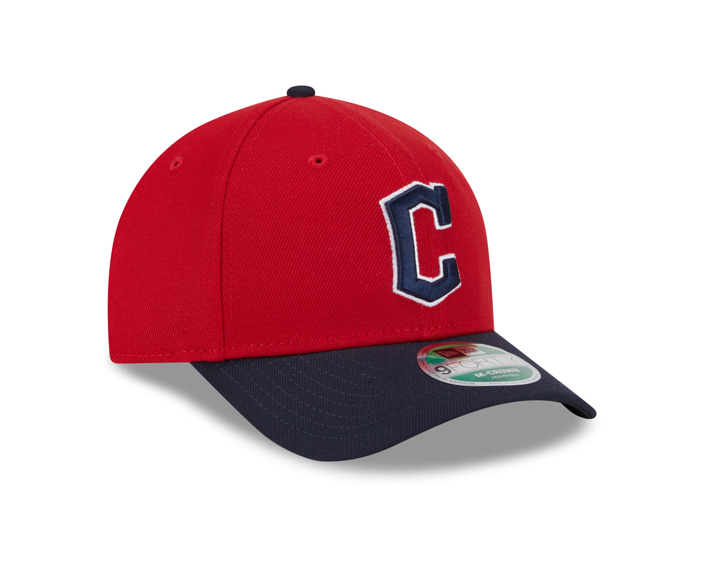 Cleveland Guardians Red/Navy New Era Player Replica M-Crown 9FORTY Adjustable Hat Official Team Hat Sports Fan Cap Official NFL Team Hat Football Fan Cap