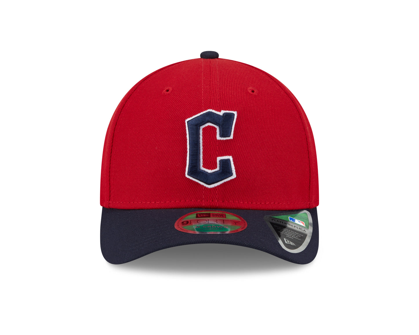 Cleveland Guardians Red/Navy New Era Player Replica M-Crown 9FORTY Adjustable Hat Official Team Hat Sports Fan Cap Official NFL Team Hat Football Fan Cap