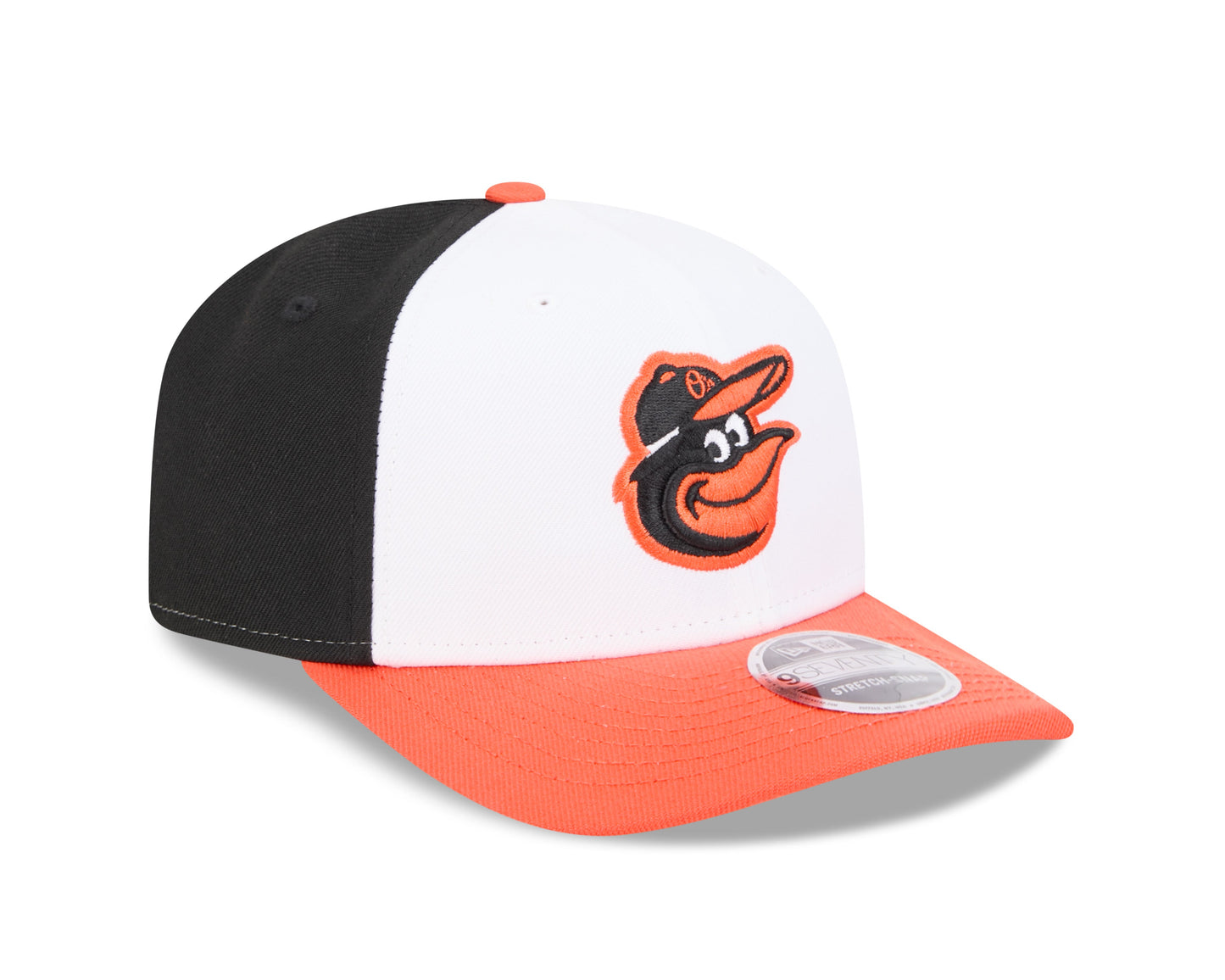 Baltimore Orioles Home New Era Player Replica 9SEVENTY Stretch Snap Adjustable Hat Official Team Hat Sports Fan Cap Official NFL Team Hat Football Fan Cap