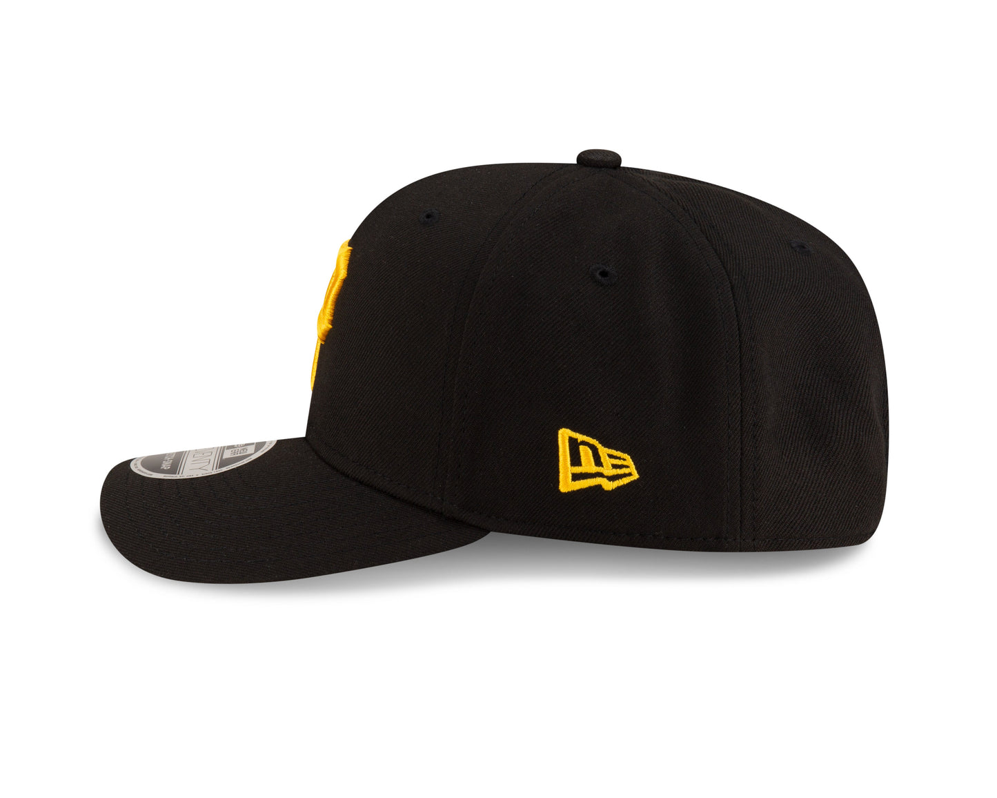 Pittsburgh Pirates Black New Era Player Replica 9SEVENTY Stretch Snap Adjustable Hat Official Team Hat Sports Fan Cap Official NFL Team Hat Football Fan Cap