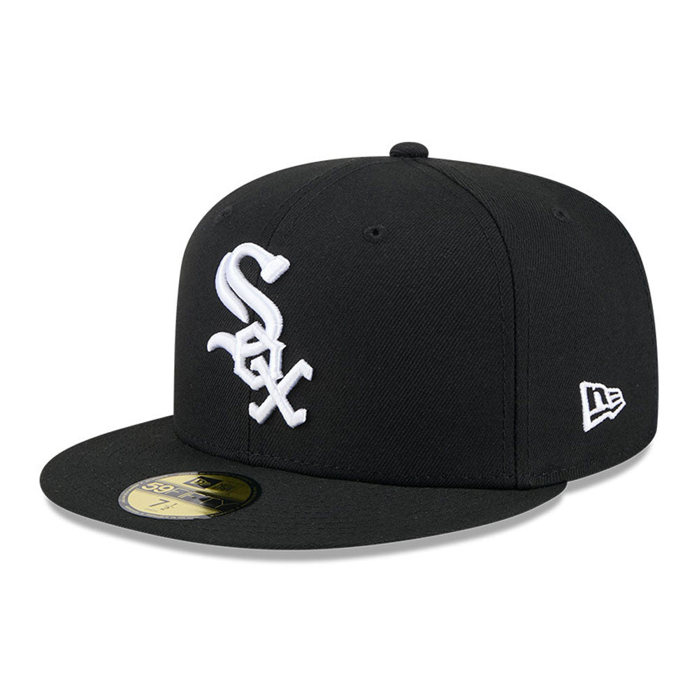 Chicago White Sox Jackie Robinson Day 25 New Era Black Game Authentic Collection On-Field 59FIFTY Fitted Hat Official Team Hat Sports Fan Cap Official NFL Team Hat Football Fan Cap