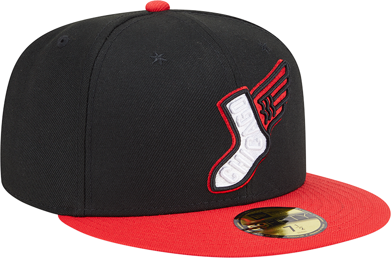 Chicago White Sox New Era 2025 City Connect Alternate 59FIFTY Fitted Hat - Black/Red Official Team Hat Sports Fan Cap Official NFL Team Hat Football Fan Cap