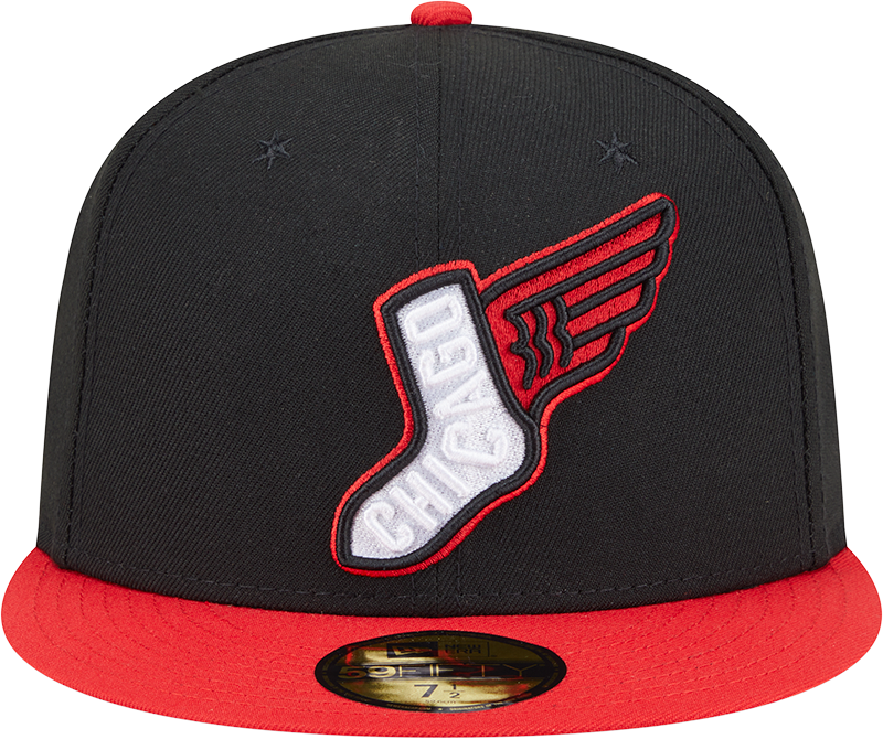 Chicago White Sox New Era 2025 City Connect Alternate 59FIFTY Fitted Hat - Black/Red Official Team Hat Sports Fan Cap Official NFL Team Hat Football Fan Cap