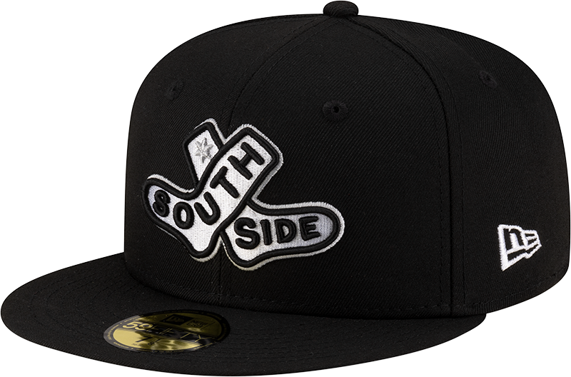 Chicago White Sox New Era 2025 City Connect Batting Practice Team Color 59FIFTY Fitted Hat -Black Official Team Hat Sports Fan Cap Official NFL Team Hat Football Fan Cap