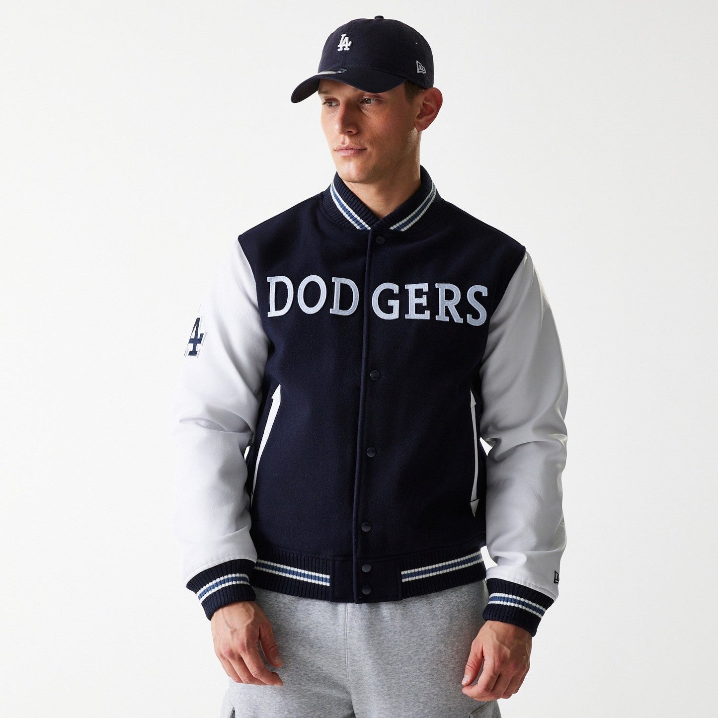 Los Angeles Dodgers MLB Wordmark Varsity Jacket New Era Official Sports Fan Gear Official NFL Fan Gear
