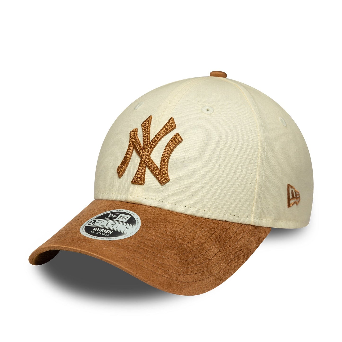 New York Yankees Womens Faux Suede MLB 9FORTY Strapback New Era LTC/CAM Official Team Hat Sports Fan Cap Official NFL Team Hat Football Fan Cap