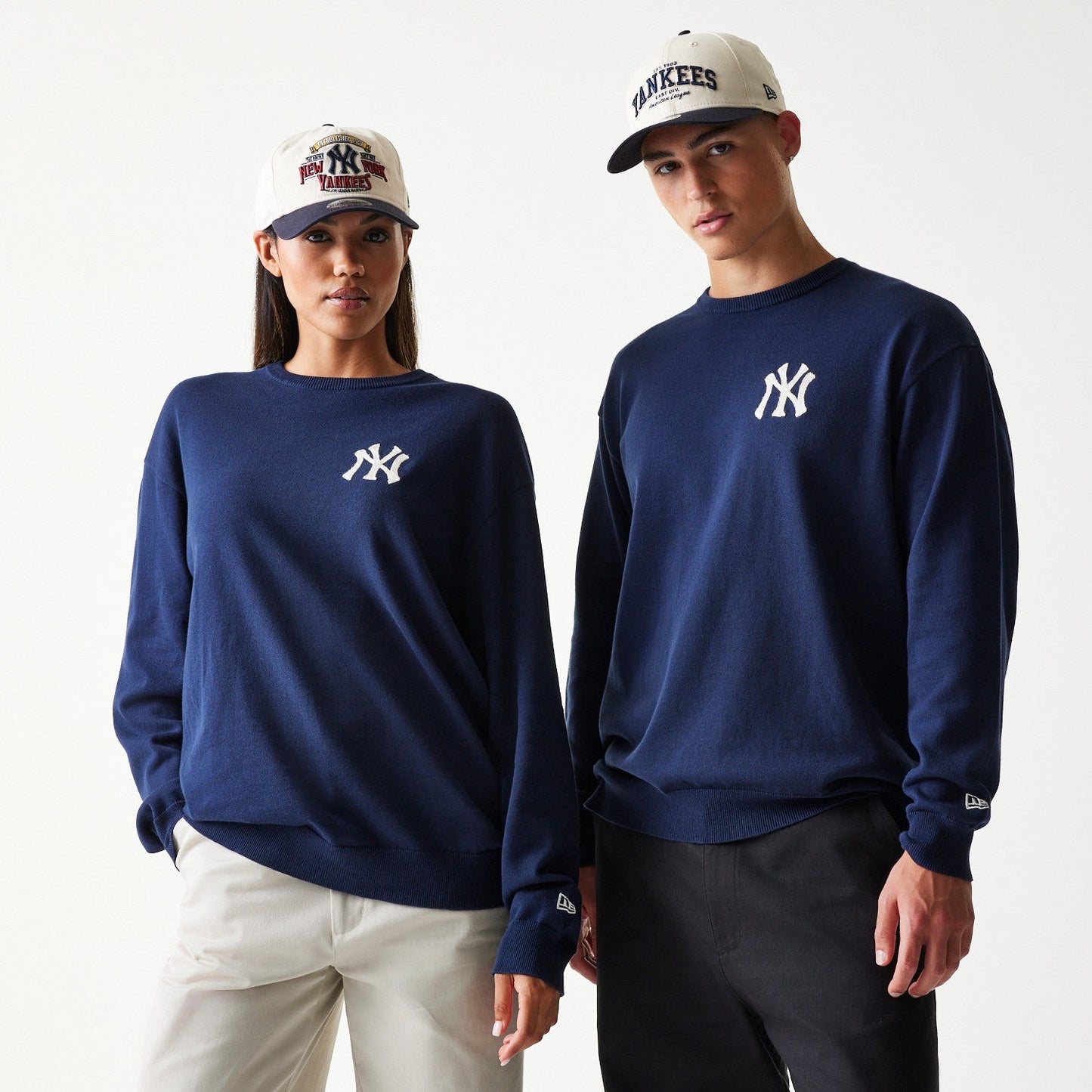 MLB Essential Knit Sweater New York Yankees Navy Official Sports Fan Gear Official NFL Fan Gear