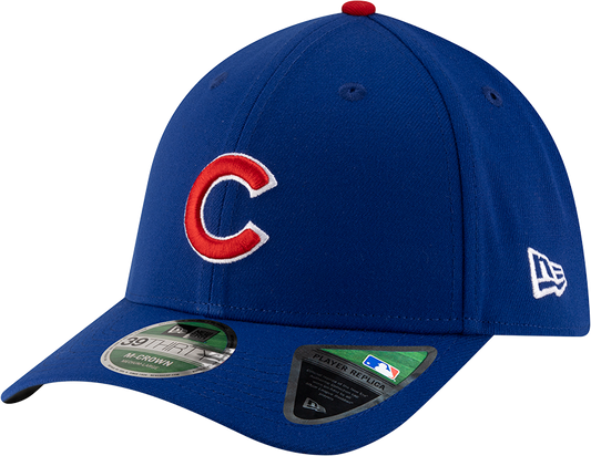 Chicago Cubs New Era M-Crown 39Thirty Player Replica Blue Flex Fit Hat Official Team Hat Sports Fan Cap Official NFL Team Hat Football Fan Cap
