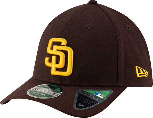 San Diego Padres New Era M-Crown Player Replica 39Thirty Brown Flex Fit Hat Official Team Hat Sports Fan Cap Official NFL Team Hat Football Fan Cap