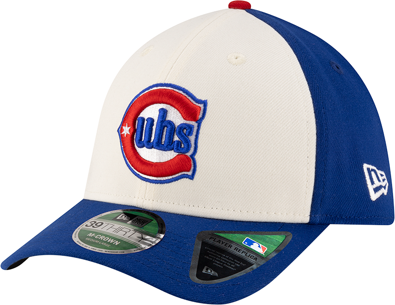 Chicago Cubs New Era M-Crown 39Thirty Alternate 2 Player Replica Blue Flex Fit Hat Official Team Hat Sports Fan Cap Official NFL Team Hat Football Fan Cap