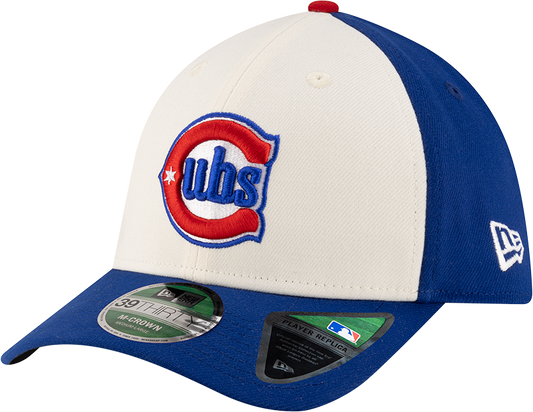 Kids Chicago Cubs New Era M-Crown 39Thirty Alternate 2 Player Replica Blue Flex Fit Hat Official Team Hat Sports Fan Cap Official NFL Team Hat Football Fan Cap