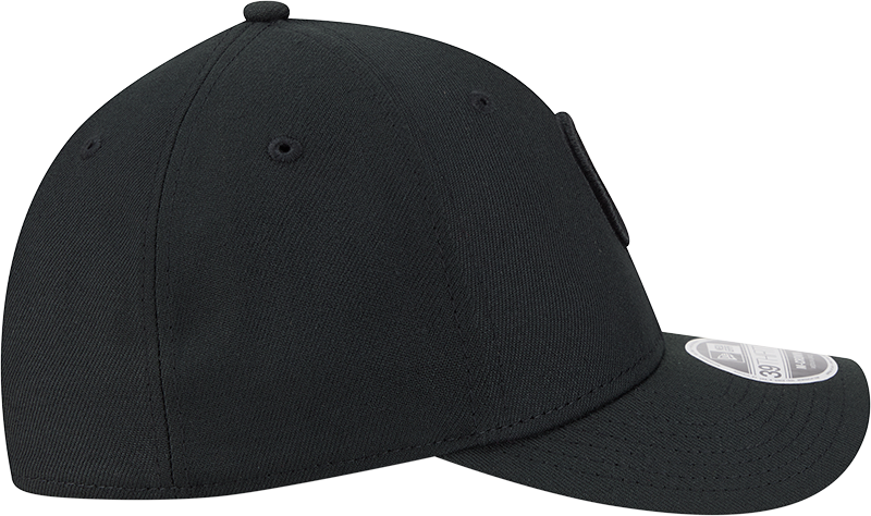 Chicago Cubs New Era M-Crown 39Thirty Black Tonal Flex Fit Hat Official Team Hat Sports Fan Cap Official NFL Team Hat Football Fan Cap