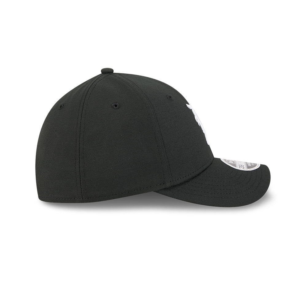 Detroit Tigers M-Crown 39Thirty Black/White Flex Fit Hat Official Team Hat Sports Fan Cap Official NFL Team Hat Football Fan Cap