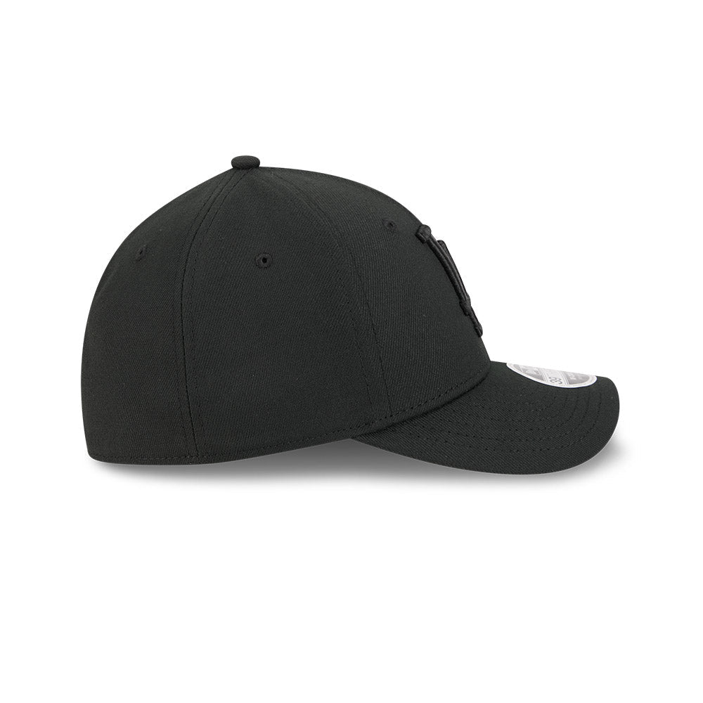 Los Angeles Dodgers M-Crown 39Thirty Tonal Black Flex Fit Hat Official Team Hat Sports Fan Cap Official NFL Team Hat Football Fan Cap