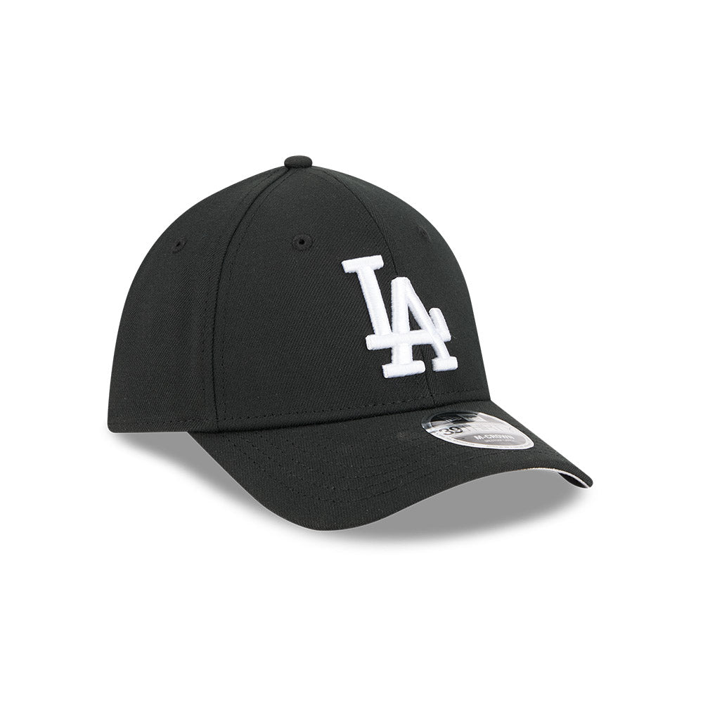 Los Angeles Dodgers M-Crown 39Thirty Black/White Flex Fit Hat Official Team Hat Sports Fan Cap Official NFL Team Hat Football Fan Cap