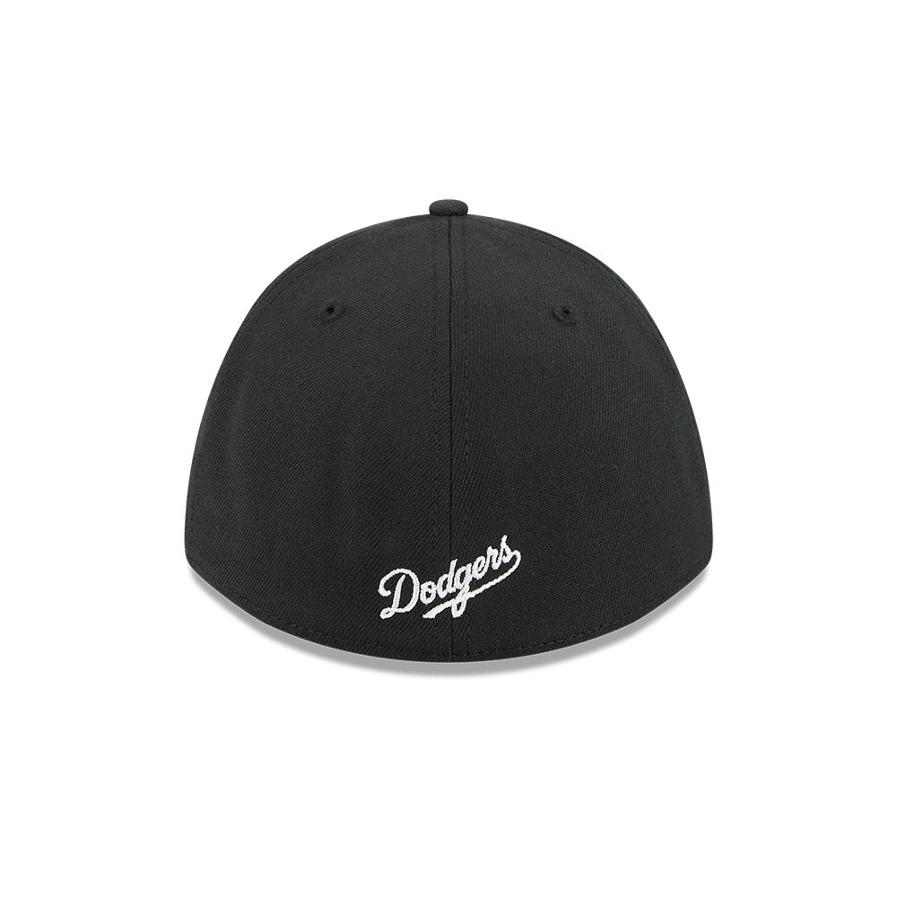 Los Angeles Dodgers M-Crown 39Thirty Black/White Flex Fit Hat Official Team Hat Sports Fan Cap Official NFL Team Hat Football Fan Cap