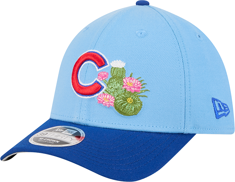 Chicago Cubs New Era 2026 Spring Training M-Crown 39Thirty Player Replica Blue Flex Fit Hat Official Team Hat Sports Fan Cap Official NFL Team Hat Football Fan Cap