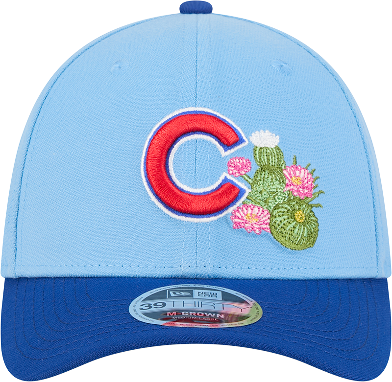 Chicago Cubs New Era 2026 Spring Training M-Crown 39Thirty Player Replica Blue Flex Fit Hat Official Team Hat Sports Fan Cap Official NFL Team Hat Football Fan Cap