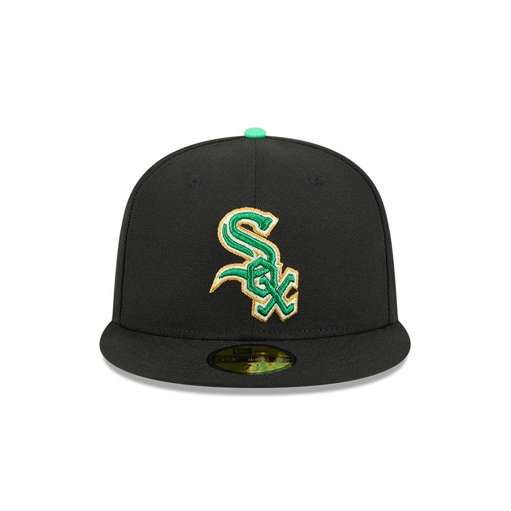 Men's Chicago White Sox New Era Black 2026 St. Patrick's Day Authentic Collection On-Field 59FIFTY Fitted Hat Official Team Hat Sports Fan Cap Official NFL Team Hat Football Fan Cap