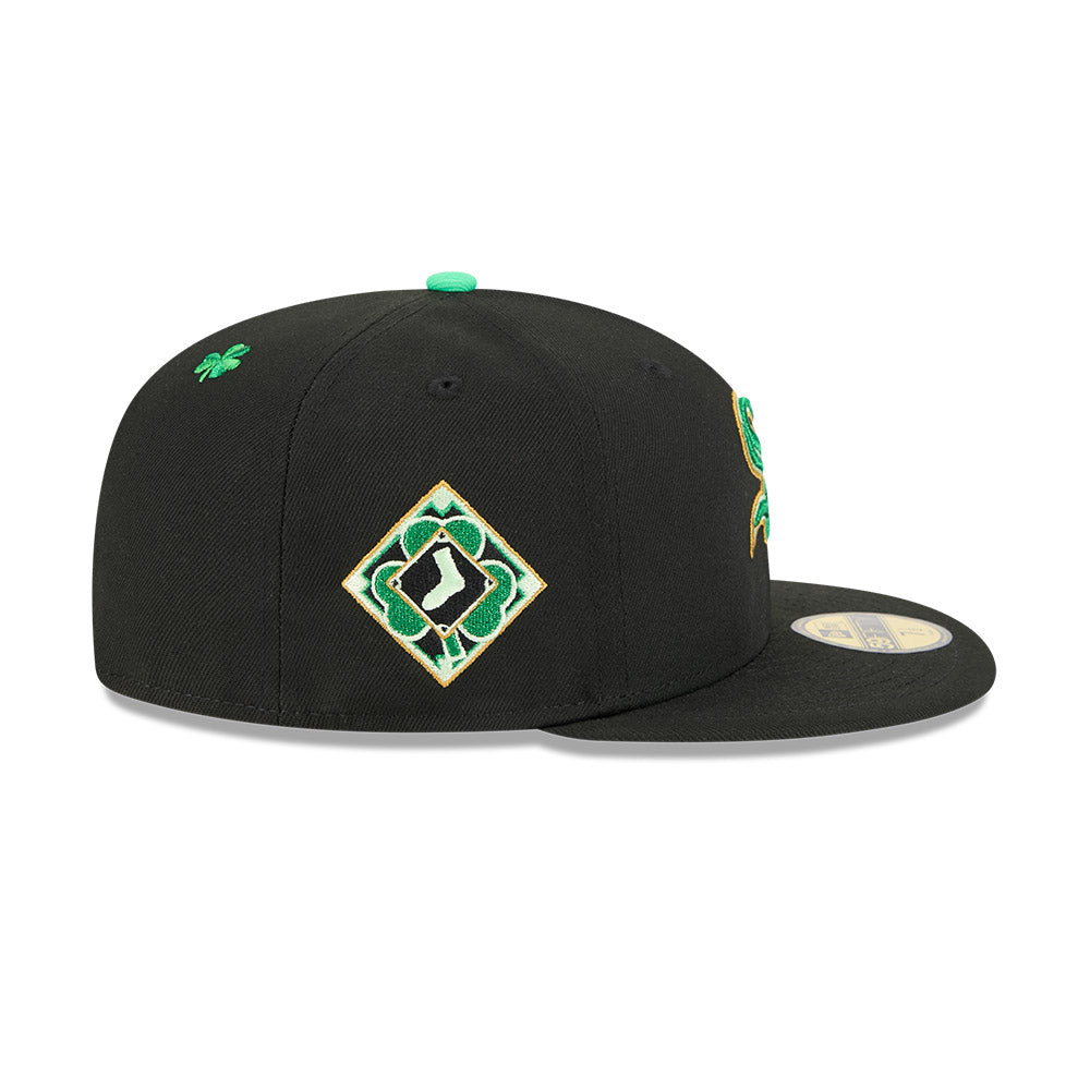 Men's Chicago White Sox New Era Black 2026 St. Patrick's Day Authentic Collection On-Field 59FIFTY Fitted Hat Official Team Hat Sports Fan Cap Official NFL Team Hat Football Fan Cap
