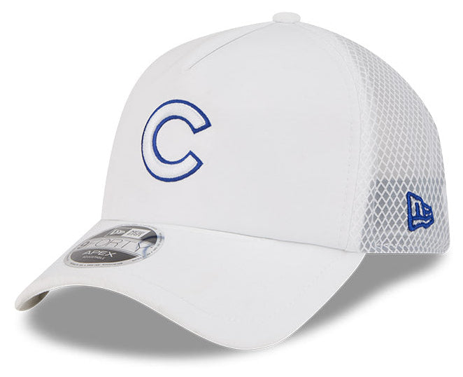 Chicago Cubs New Era 2026 Batting Practice 9Forty APEX "C" Logo Snap Adjustable Hat-White Official Team Hat Sports Fan Cap Official NFL Team Hat Football Fan Cap