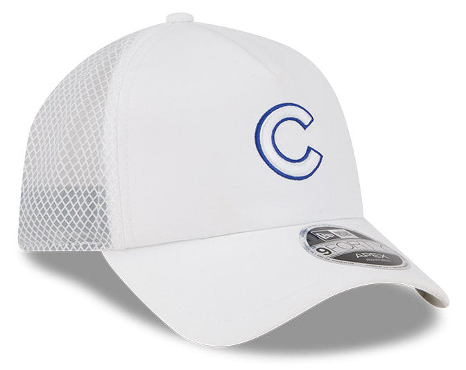 Chicago Cubs New Era 2026 Batting Practice 9Forty APEX "C" Logo Snap Adjustable Hat-White Official Team Hat Sports Fan Cap Official NFL Team Hat Football Fan Cap