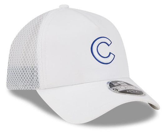 Chicago Cubs New Era 2026 Batting Practice 9Forty APEX "C" Logo Snap Adjustable Hat-White Official Team Hat Sports Fan Cap Official NFL Team Hat Football Fan Cap