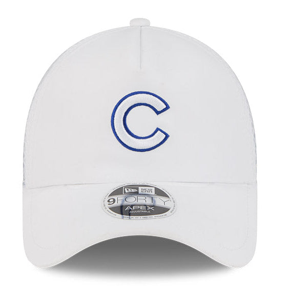 Chicago Cubs New Era 2026 Batting Practice 9Forty APEX "C" Logo Snap Adjustable Hat-White Official Team Hat Sports Fan Cap Official NFL Team Hat Football Fan Cap