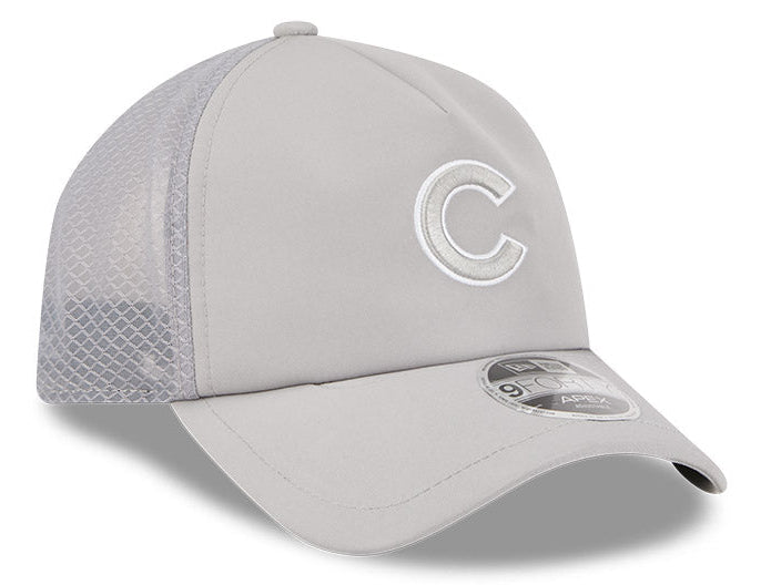 Chicago Cubs New Era 2026 Batting Practice 9Forty APEX "C" Logo Snap Adjustable Hat-Grey Official Team Hat Sports Fan Cap Official NFL Team Hat Football Fan Cap