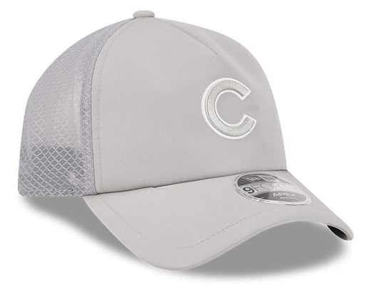 Chicago Cubs New Era 2026 Batting Practice 9Forty APEX "C" Logo Snap Adjustable Hat-Grey Official Team Hat Sports Fan Cap Official NFL Team Hat Football Fan Cap