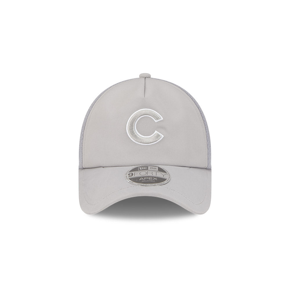 Chicago Cubs New Era 2026 Batting Practice 9Forty APEX "C" Logo Snap Adjustable Hat-Grey Official Team Hat Sports Fan Cap Official NFL Team Hat Football Fan Cap