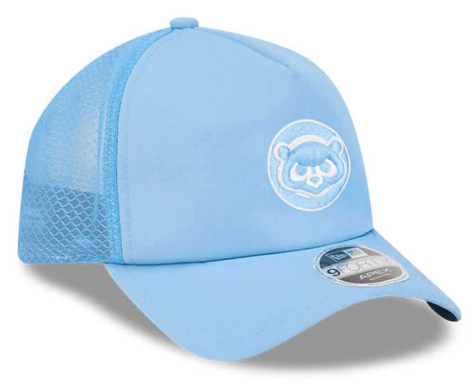 Chicago Cubs New Era 2026 Batting Practice 9Forty APEX "1984 Bear" Logo Snap Adjustable Hat-Sky Blue Official Team Hat Sports Fan Cap Official NFL Team Hat Football Fan Cap