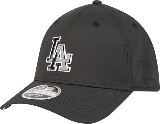 Los Angeles Dodgers New Era M-Crown 39Thirty Metallic Black Performance Flex Fit Hat Official Team Hat Sports Fan Cap Official NFL Team Hat Football Fan Cap