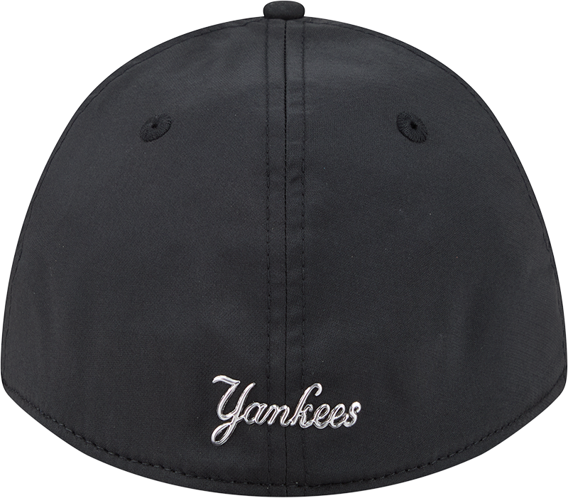 New York Yankees New Era M-Crown 39Thirty Metallic Black Performance Flex Fit Hat Official Team Hat Sports Fan Cap Official NFL Team Hat Football Fan Cap
