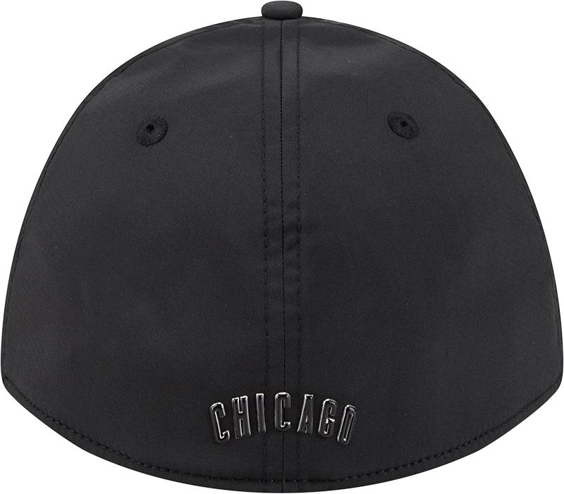 Chicago Cubs New Era M-Crown 39Thirty Metallic Black Performance Flex Fit Hat-Crawling Bear Official Team Hat Sports Fan Cap Official NFL Team Hat Football Fan Cap