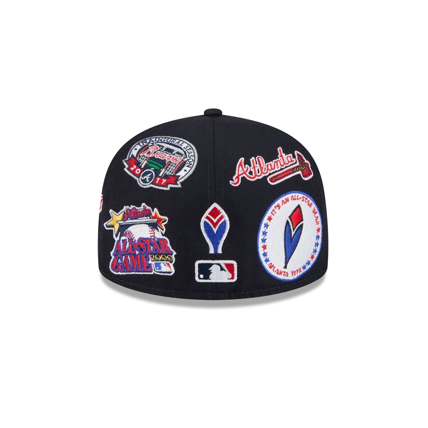 Atlanta Braves MLB All Over Patch 59FIFTY Fitted New Era Official Team Hat Sports Fan Cap Official NFL Team Hat Football Fan Cap