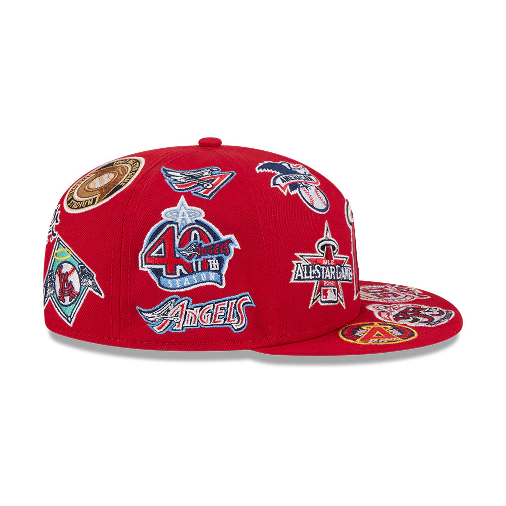 Anaheim Angels MLB All Over Patch 59FIFTY Fitted New Era Official Team Hat Sports Fan Cap Official NFL Team Hat Football Fan Cap