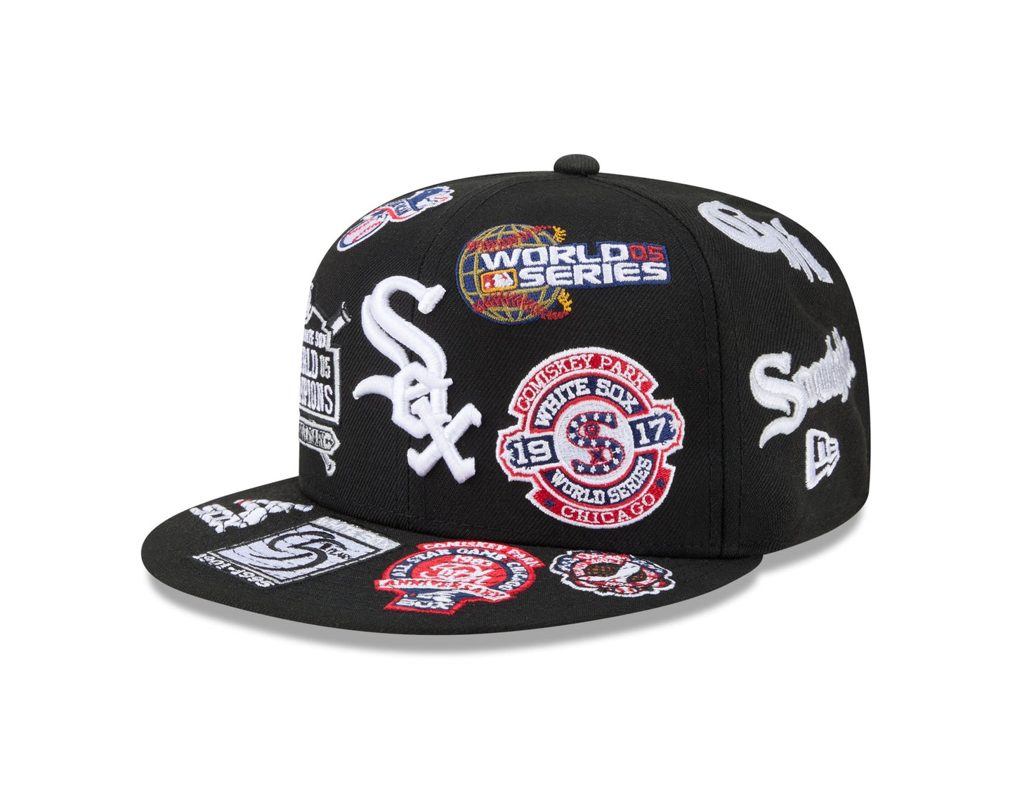 Chicago White Sox MLB All Over Patch 59FIFTY New Era Official Team Hat Sports Fan Cap Official NFL Team Hat Football Fan Cap
