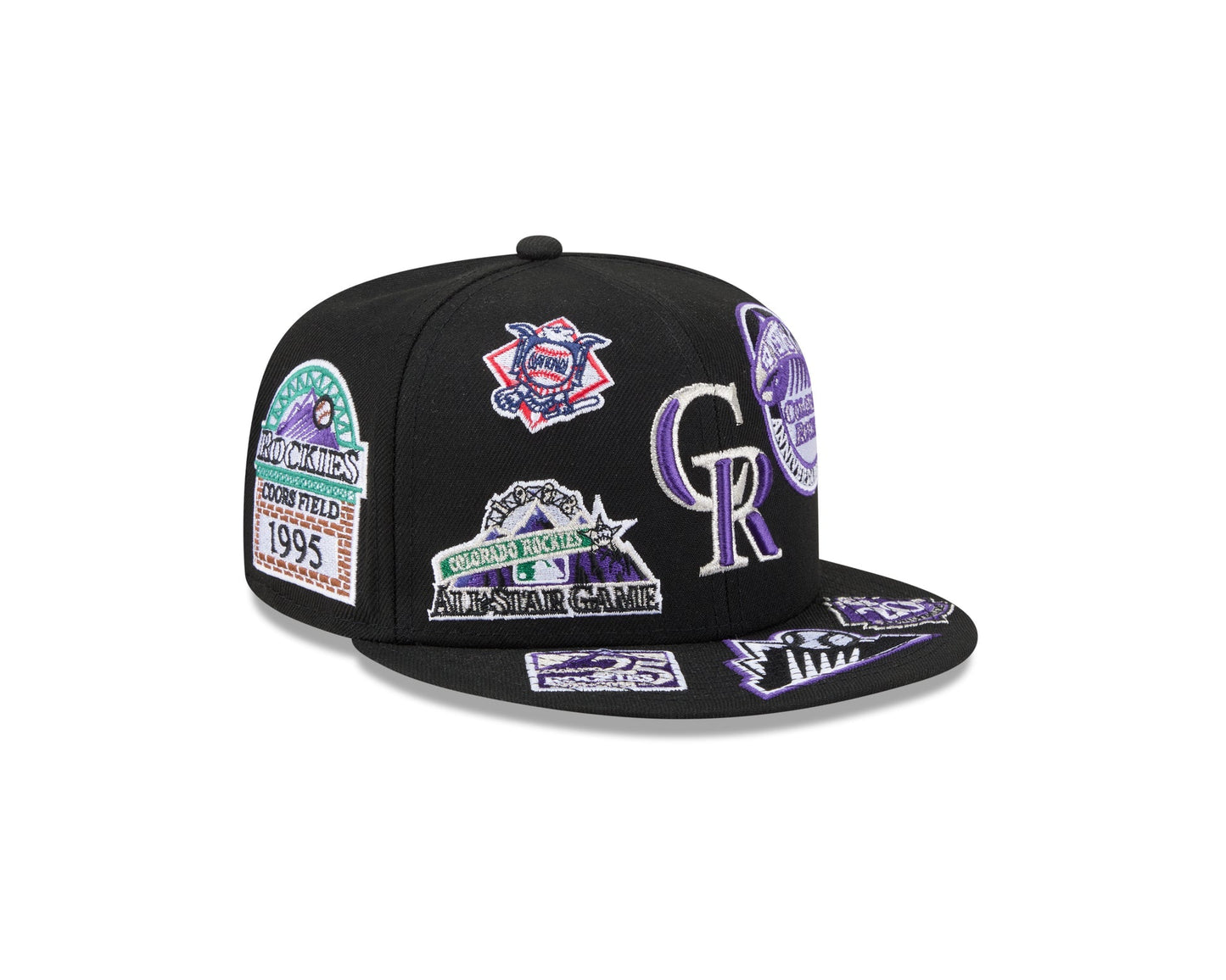 Colorado Rockies MLB All Over Patch 59FIFTY Fitted New Era Official Team Hat Sports Fan Cap Official NFL Team Hat Football Fan Cap