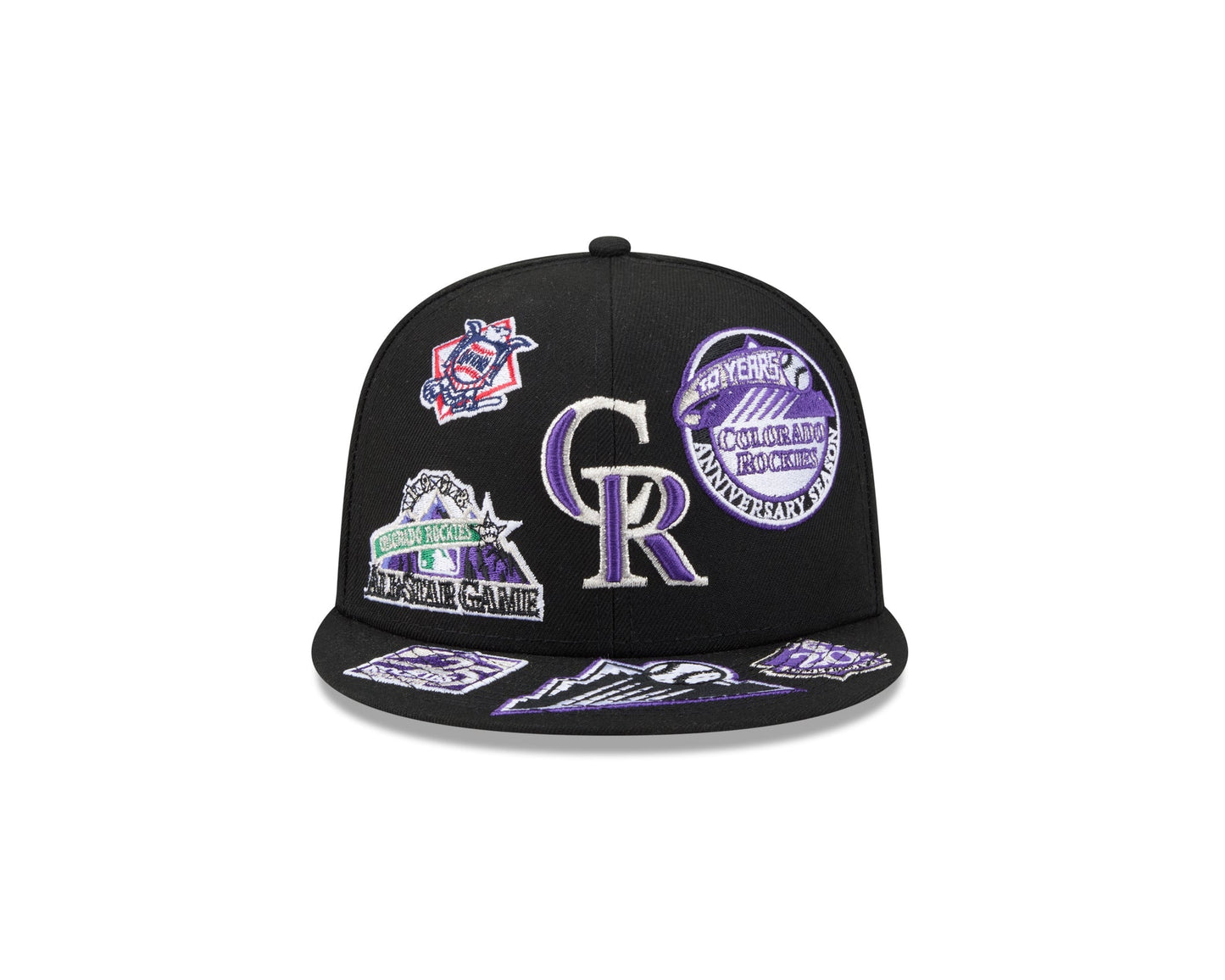 Colorado Rockies MLB All Over Patch 59FIFTY Fitted New Era Official Team Hat Sports Fan Cap Official NFL Team Hat Football Fan Cap