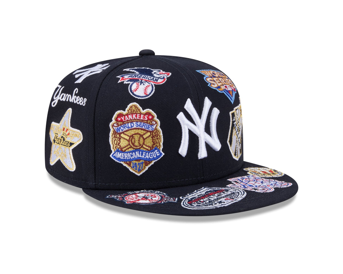 New York Yankees MLB All Over Patch 59FIFTY New Era Official Team Hat Sports Fan Cap Official NFL Team Hat Football Fan Cap