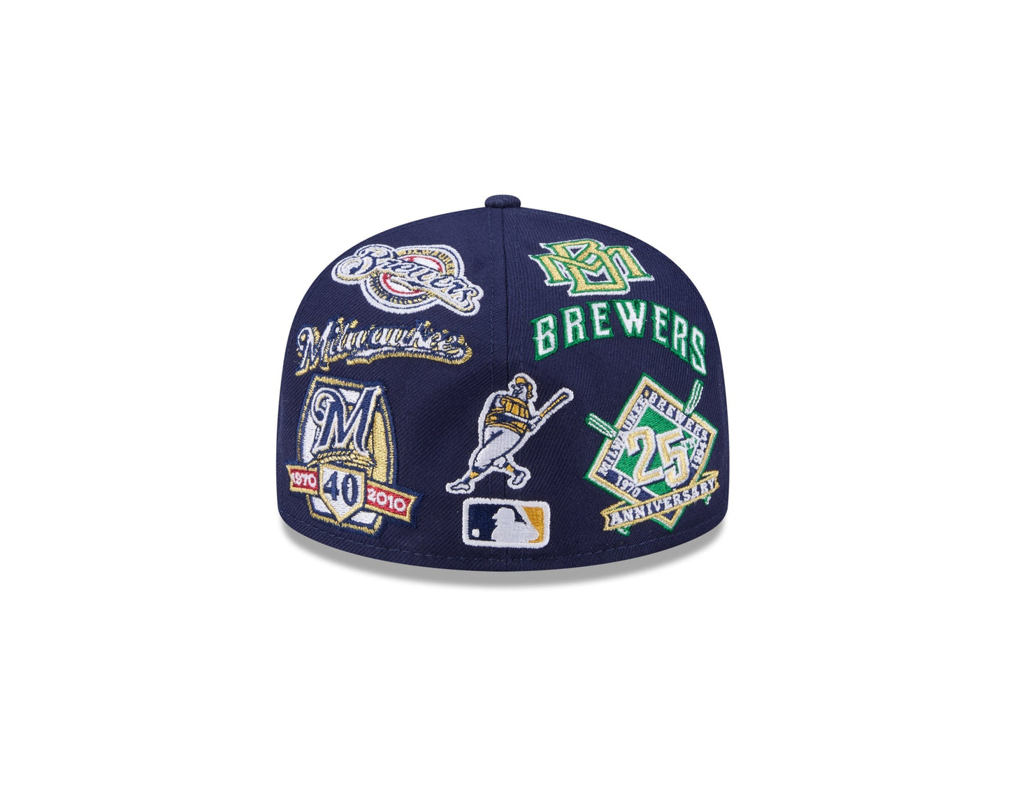 Milwaukee Brewers MLB All Over Patch 59FIFTY Fitted New Era Official Team Hat Sports Fan Cap Official NFL Team Hat Football Fan Cap