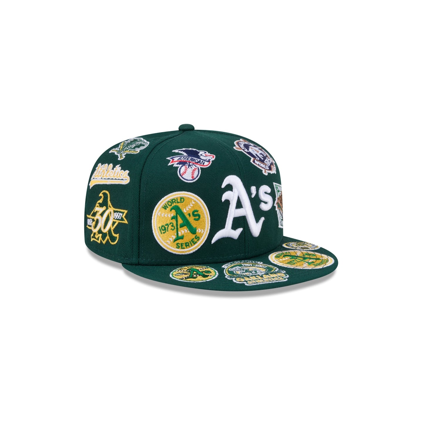 Oakland Athletics MLB All Over Patch 59FIFTY New Era Official Team Hat Sports Fan Cap Official NFL Team Hat Football Fan Cap