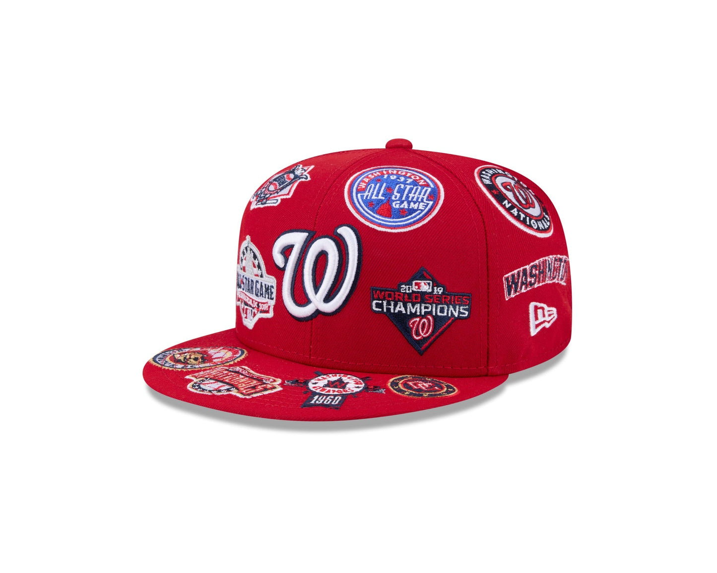 Washington Nationals MLB All Over Patch 59FIFTY Fitted New Era Official Team Hat Sports Fan Cap Official NFL Team Hat Football Fan Cap