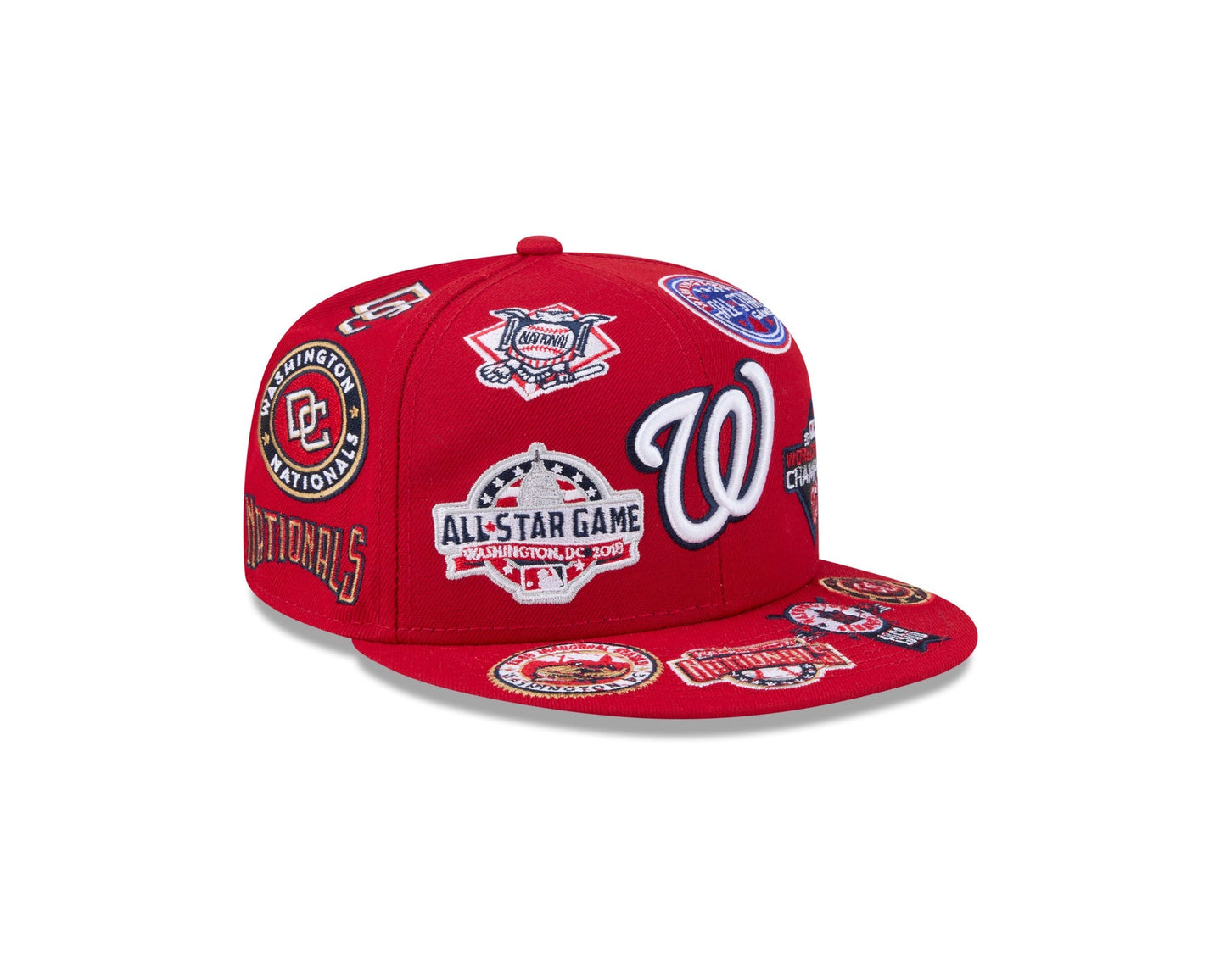 Washington Nationals MLB All Over Patch 59FIFTY Fitted New Era Official Team Hat Sports Fan Cap Official NFL Team Hat Football Fan Cap