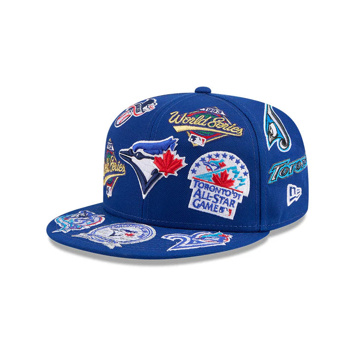 Toronto Blue Jays MLB All Over Patch 59FIFTY New Era Official Team Hat Sports Fan Cap Official NFL Team Hat Football Fan Cap